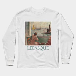 Young Girl at the Window by Henri Lebasque Long Sleeve T-Shirt